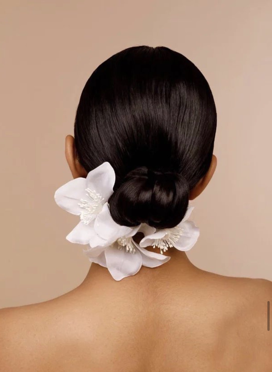 Elegant updo with flowers