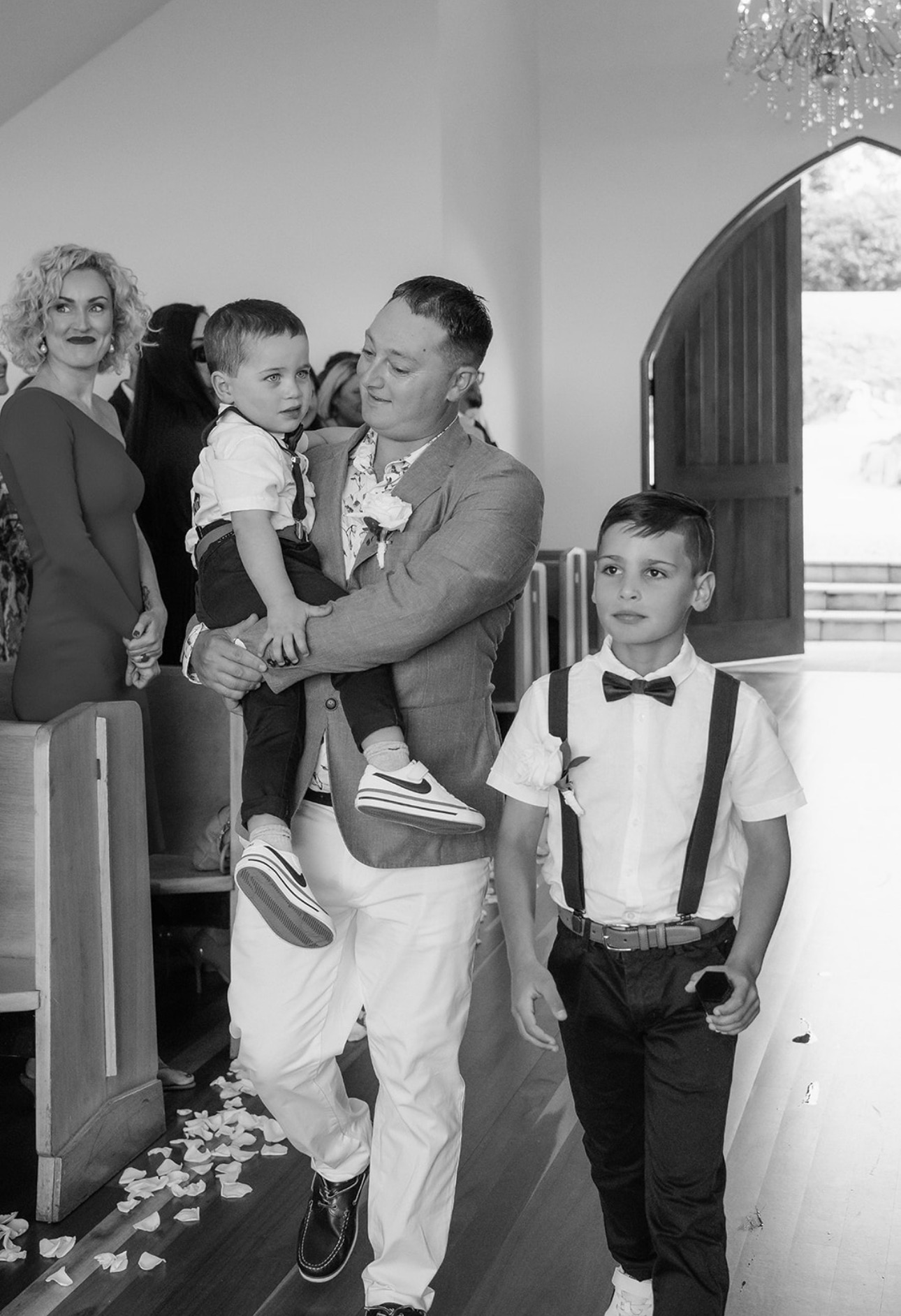 Ceremony moment with the boys