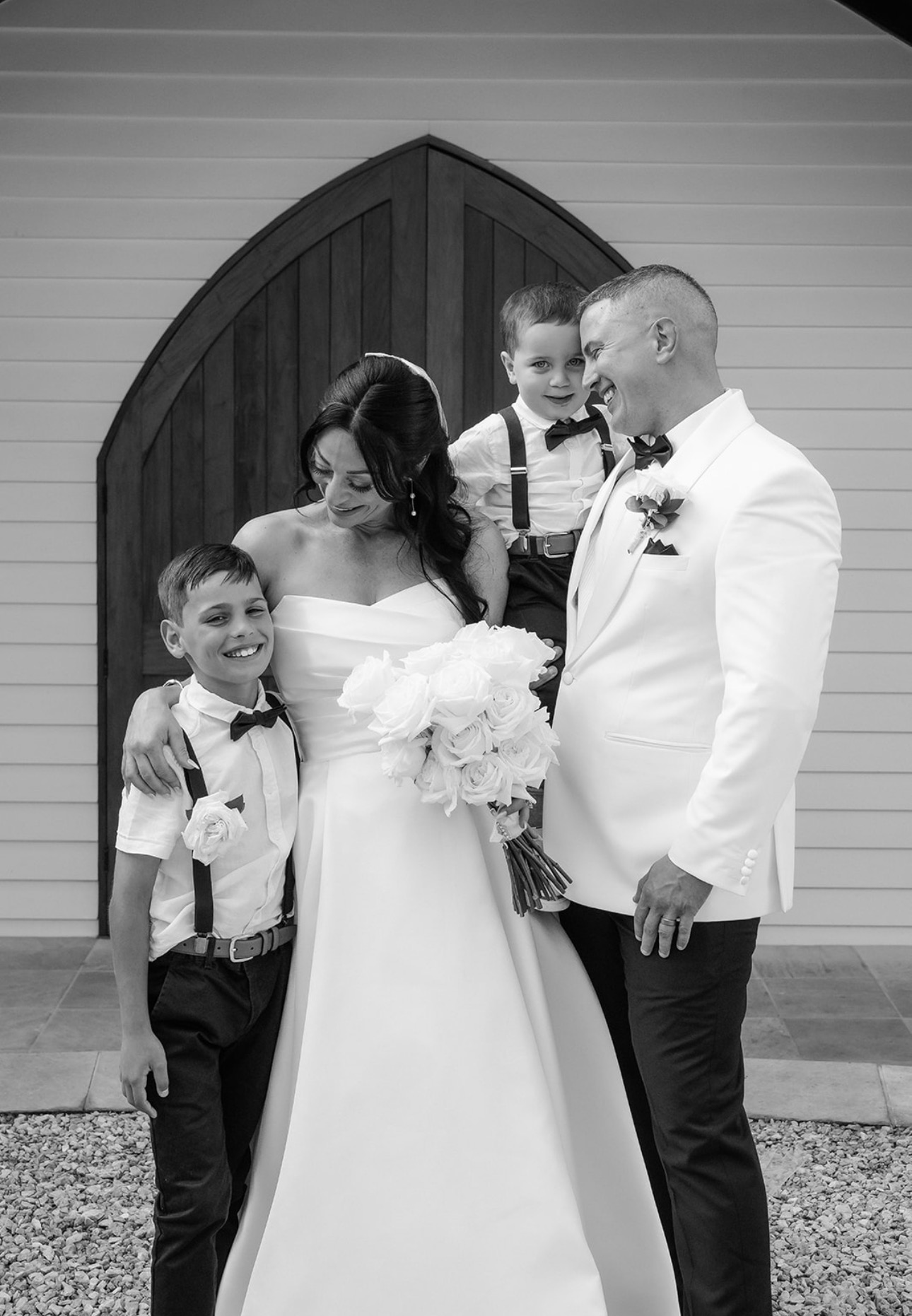 Family portrait at the chapel