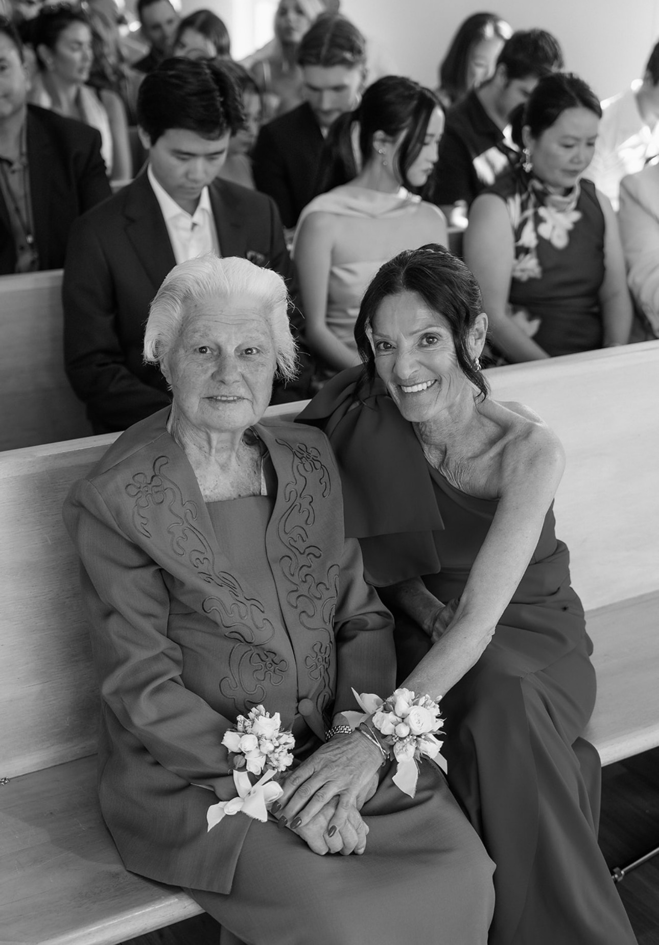 Grandmother and mother at the ceremony